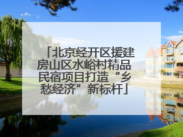 北京经开区援建房山区水峪村精品民宿项目打造“乡愁经济”新标杆